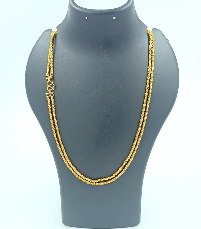 Double Chain One Gram Gold Finish Wholesale